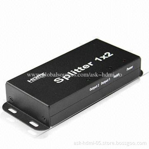 1.4V 1x2 HDMI Splitter with 5V DC/2A Power Supply, Supports CEC